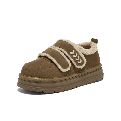 百思图2025冬季新款毛毛鞋棉鞋时尚潮流户外女休闲鞋W2518DM5