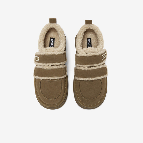 百思图2025冬季新款毛毛鞋棉鞋时尚潮流户外女休闲鞋W2518DM5