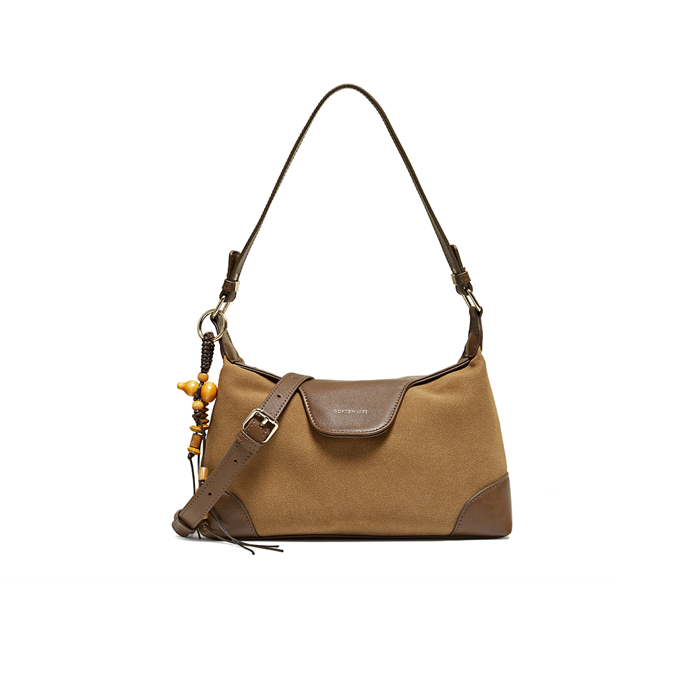 百思图2025冬季新款腋下包时尚复古潮流通勤单肩包女JA205DX5