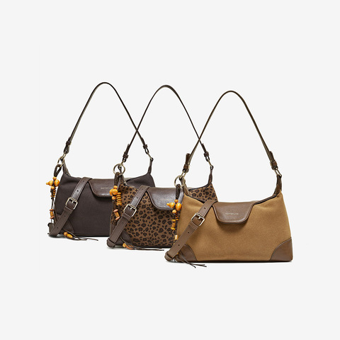 百思图2025冬季新款腋下包时尚复古潮流通勤单肩包女JA205DX5