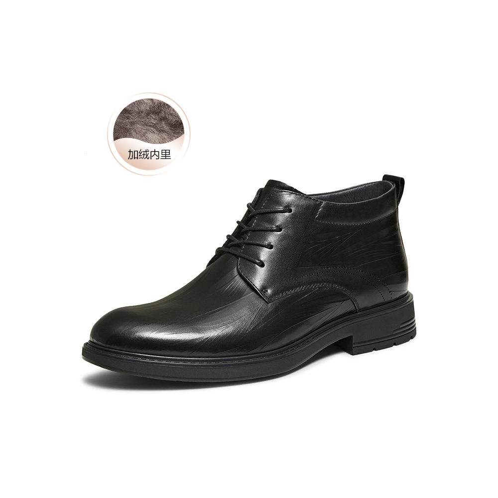 百思图2025冬季新款商场同款休闲皮鞋时尚商务男鞋61101DD5