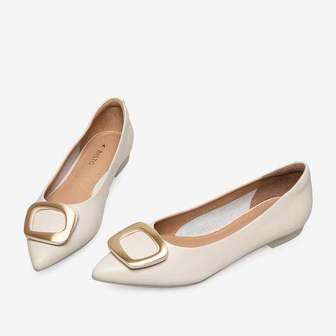 百思图2025春季新款商场同款简约休闲女单鞋RGR36AQ5