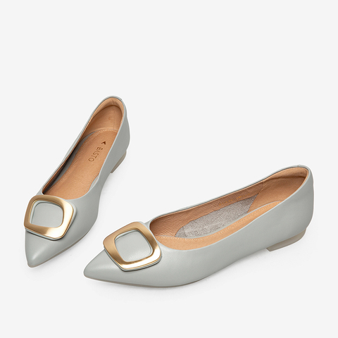 百思图2025春季新款商场同款简约休闲女单鞋RGR36AQ5