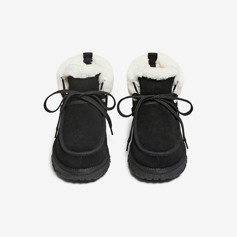 百思图2025冬季新款雪地靴时尚简约户外休闲保暖男短靴25005DD5