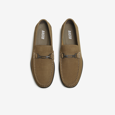 百思图2025秋季新款乐福鞋时尚商务通勤男休闲皮鞋51718CM5