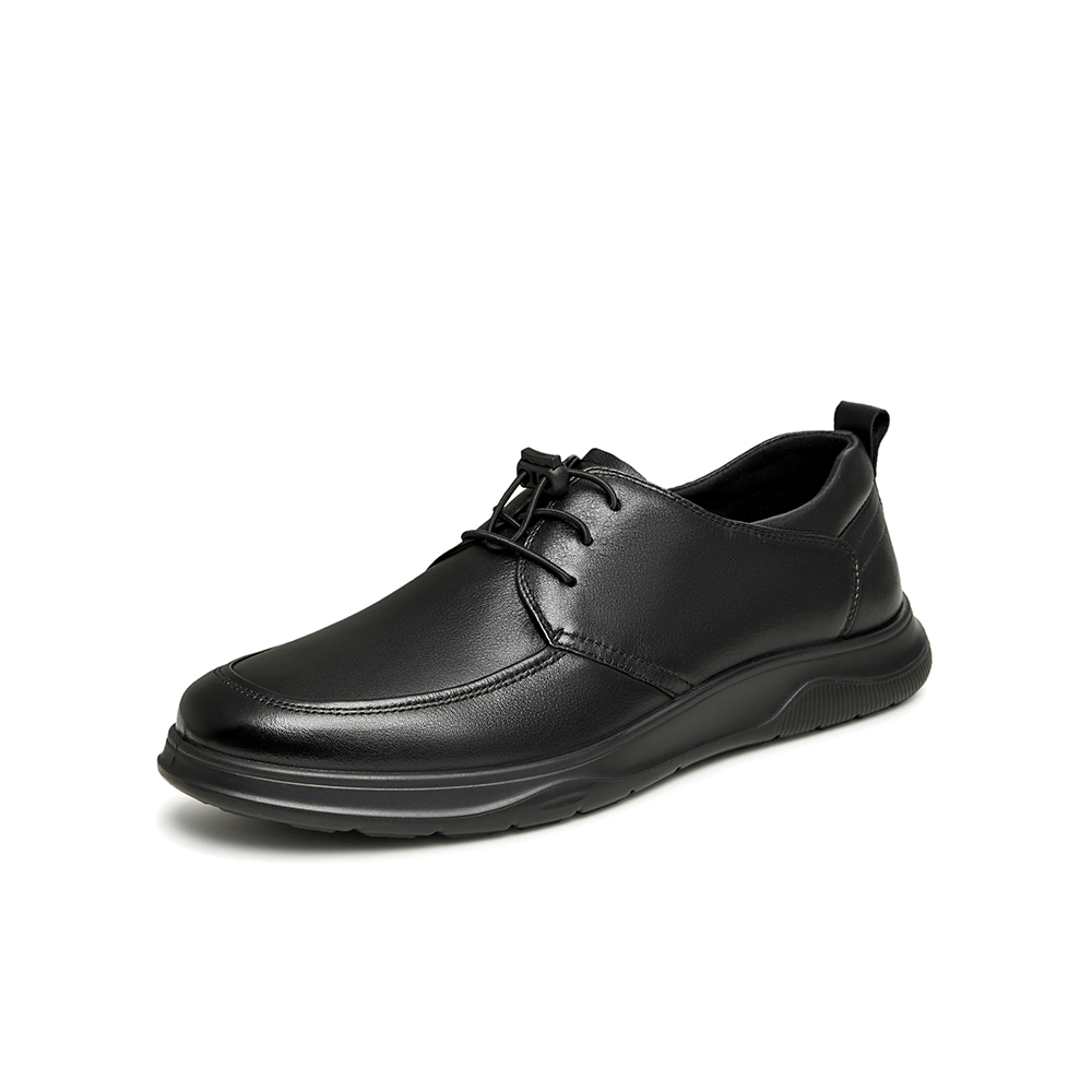 百思图2025春季新款时尚商务通勤厚底圆头男正装皮鞋68B12AM5