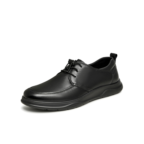 百思图2025春季新款时尚商务通勤厚底圆头男正装皮鞋68B12AM5