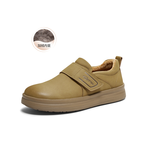 百思图2025冬季新款勃肯鞋时尚简约休闲加绒男单鞋W9052DM5