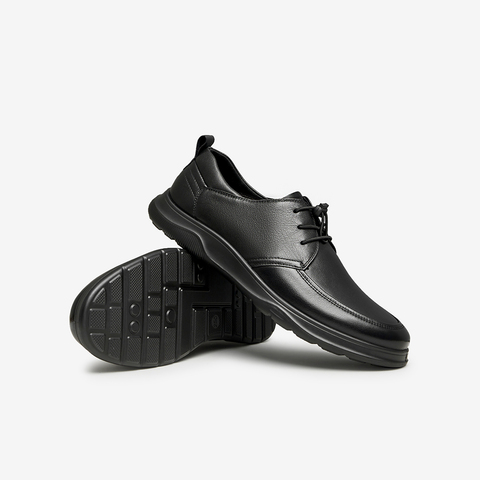 百思图2025春季新款时尚商务通勤厚底圆头男正装皮鞋68B12AM5