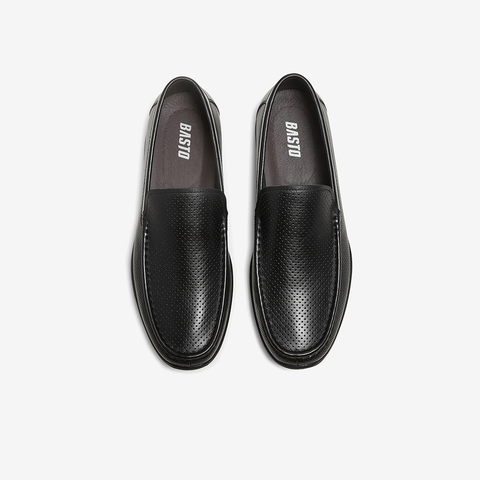 百思图2025秋季新款乐福鞋时尚简约商务通勤男休闲皮鞋51708CM5