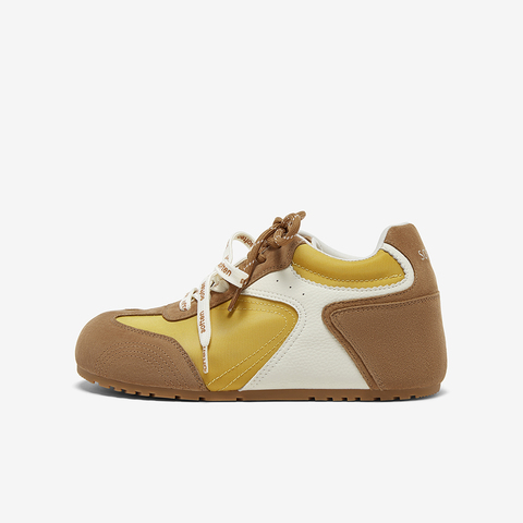 百思图2025秋季新款德训鞋时尚复古户外运动女休闲鞋A6628CM5