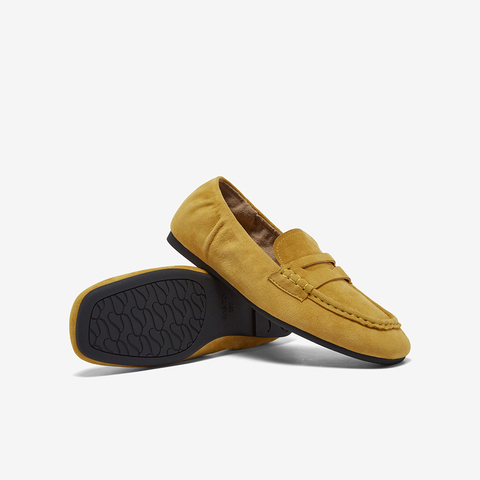 百思图2026春季新款乐福鞋简约复古通勤方头女单鞋UXE01AA6