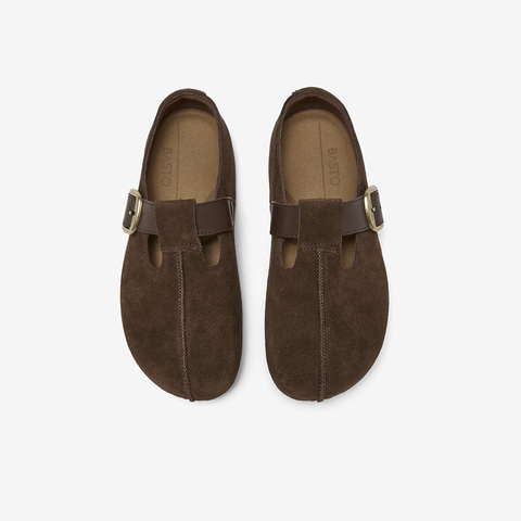 百思图2026春季新款商场同款勃肯鞋时尚复古休闲女单鞋B9539AM6