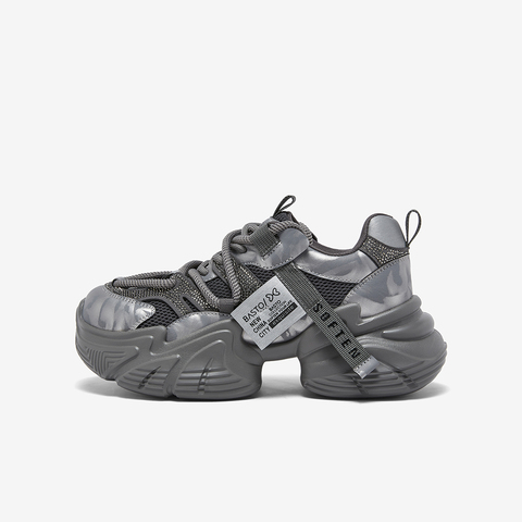 百思图2026春季新款商场同款老爹鞋时尚运动女休闲鞋B8155AM6