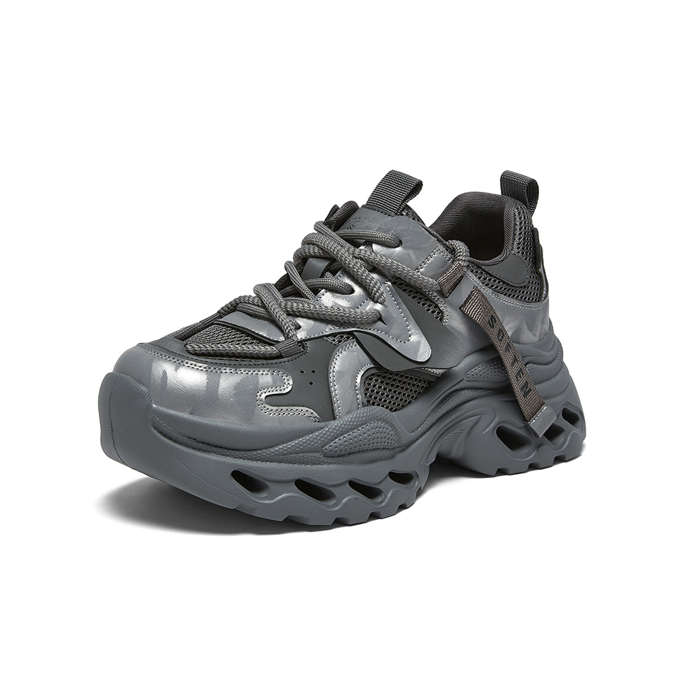 百思图2026春季新款商场同款老爹鞋时尚厚底增高女休闲鞋B9061AM6