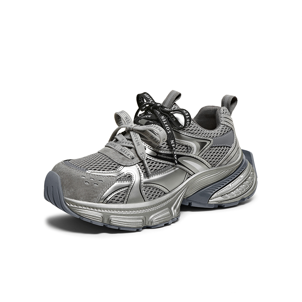 百思图2025春季新款老爹鞋时尚潮流户外女运动休闲鞋B7062AM6