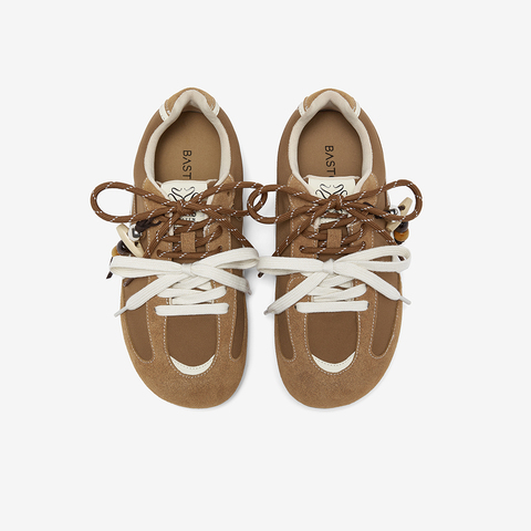 百思图2026春季新款商场同款德训鞋时髦复古女运动休闲鞋A6621AM6