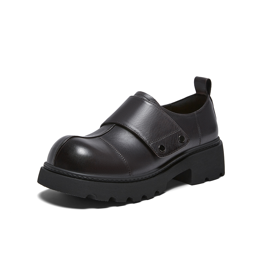 百思图2026春季新款商场同款牛津鞋时尚复古学院风女单鞋H6811AM6