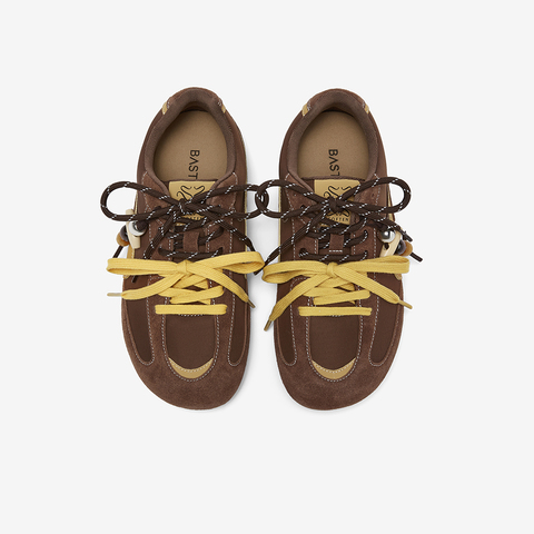 百思图2026春季新款商场同款德训鞋时髦复古女运动休闲鞋A6621AM6