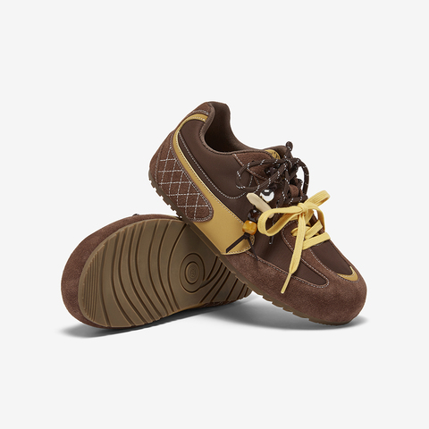 百思图2026春季新款商场同款德训鞋时髦复古女运动休闲鞋A6621AM6