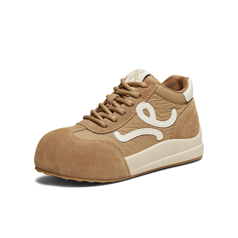 百思图2025春季新款商场同款德训鞋复古运动女休闲鞋D3786AM6