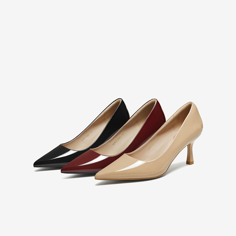 百思图2026春季新款商场同款浅口单鞋潮流细高跟尖头女鞋CU711AQ6