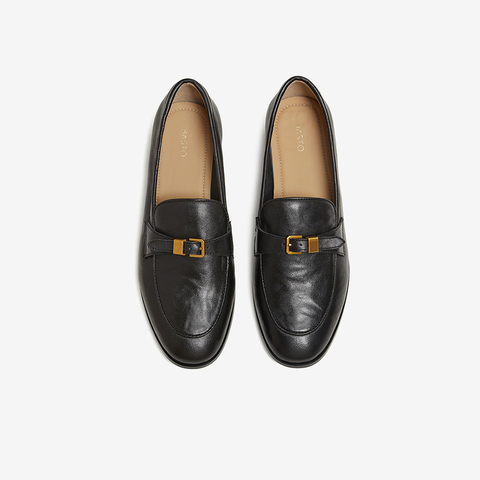 百思图2026春季新款乐福鞋时尚复古潮流通勤女单鞋UXS01AA6