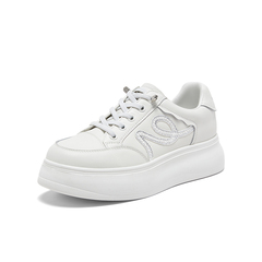 百思图2026春季新款商场同款小白鞋时尚运动女休闲鞋W1688AM6