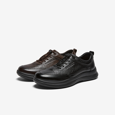 百思图2026春季新款商场同款简约商务通勤男休闲皮鞋99021AM6