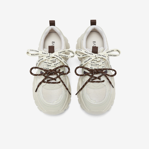 百思图2026春季新款商场同款老爹鞋时髦增高女运动休闲鞋G0885AM6