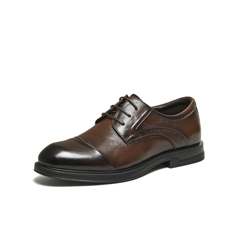 百思图2026春季新款商场同款正装皮鞋简约商务男鞋WDP01AM6