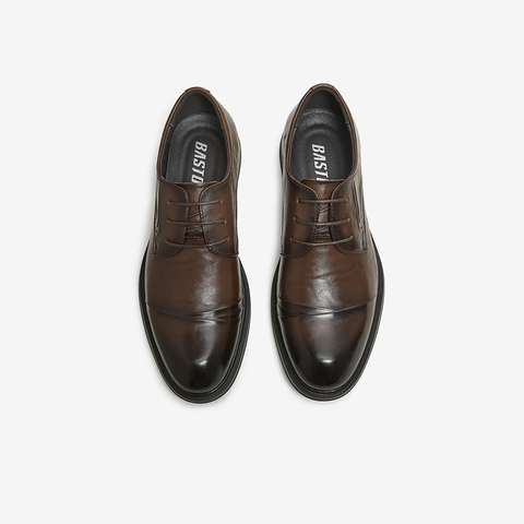 百思图2026春季新款商场同款正装皮鞋简约商务男鞋WDP01AM6