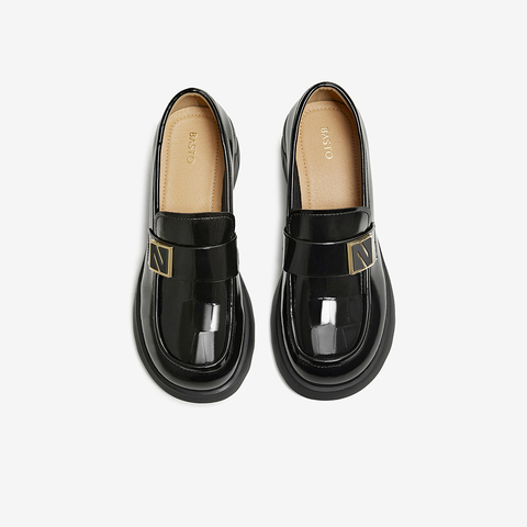 百思图2026春季新款商场同款乐福鞋时尚学院风乐福鞋O9608AA6