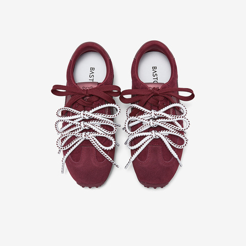 百思图2026春季新款德训鞋时尚复古街头运动女休闲鞋D3798AM6