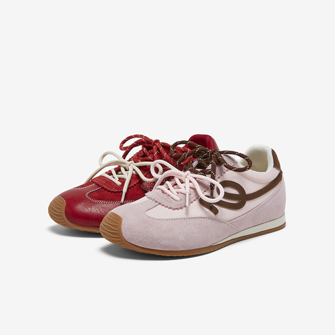 百思图2026春季新款商场同款德训鞋时尚复古女运动休闲鞋D3858AM6