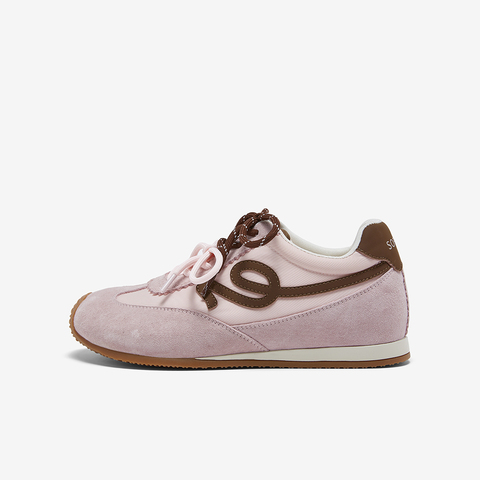 百思图2026春季新款商场同款德训鞋时尚复古女运动休闲鞋D3858AM6