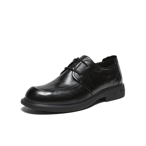 百思图2026春季新款商场同款休闲皮鞋简约通勤商务男鞋8FH01AM6