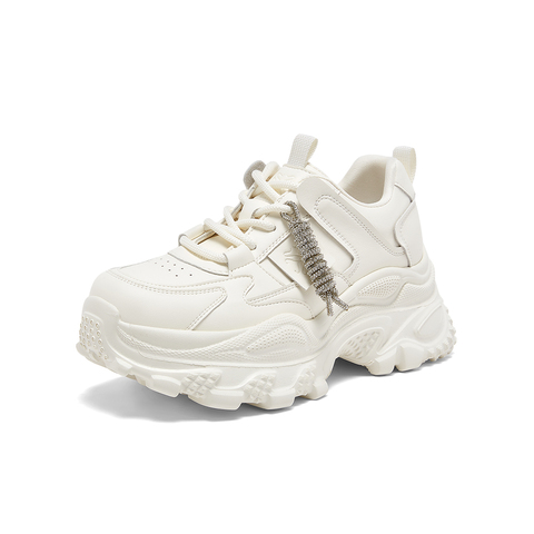 百思图2026春季新款商场同款老爹鞋时尚潮流增高女休闲鞋B0218AM6