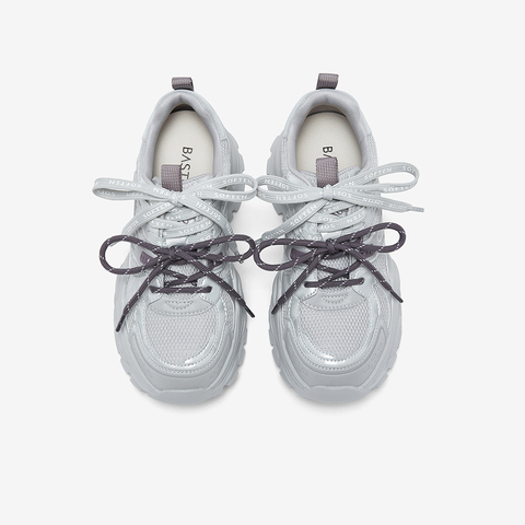 百思图2026春季新款商场同款老爹鞋时髦增高女运动休闲鞋G0885AM6