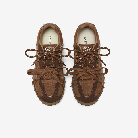 百思图2026春季新款商场同款德训鞋复古女运动女休闲鞋A2089AM6