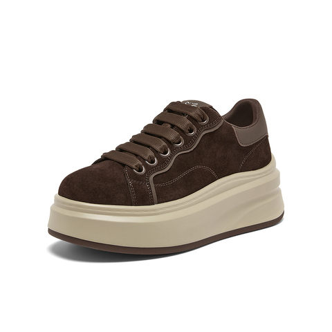 百思图2026春季新款板鞋时尚潮流街头运动女休闲鞋D3827AM6