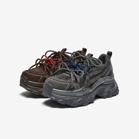 百思图2026春季新款商场同款老爹鞋时尚户外增高女休闲鞋G0931AM6