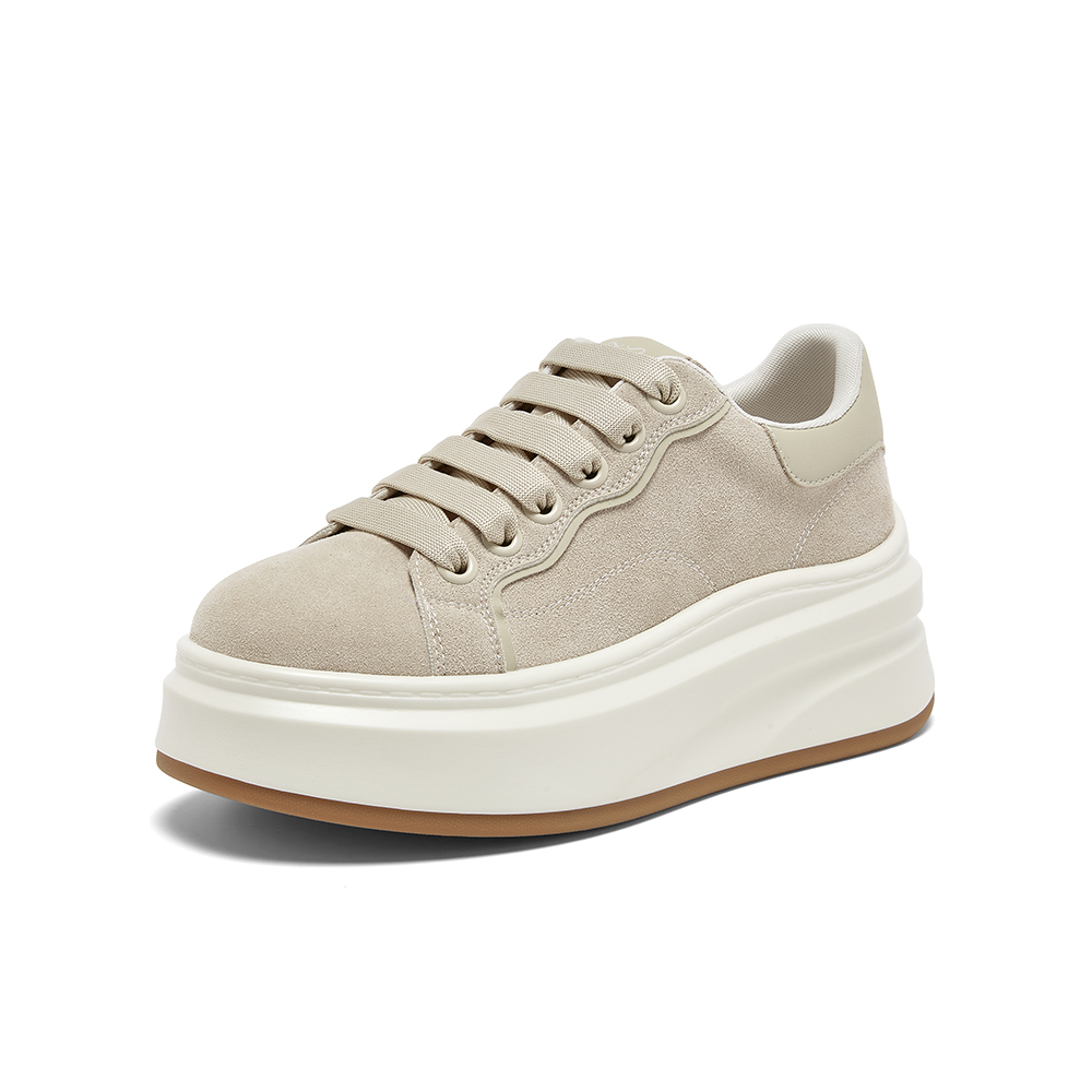 百思图2026春季新款板鞋时尚潮流街头运动女休闲鞋D3827AM6