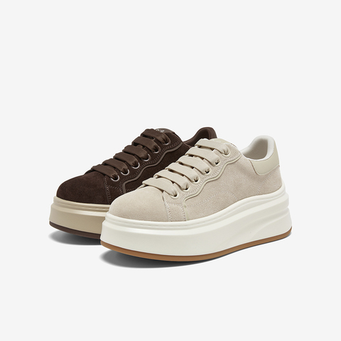 百思图2026春季新款板鞋时尚潮流街头运动女休闲鞋D3827AM6