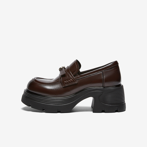 百思图2026春季新款商场同款乐福鞋简约学院风女单鞋CV339AA6