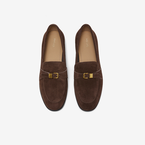 百思图2026春季新款乐福鞋时尚复古潮流通勤女单鞋UXS01AA6