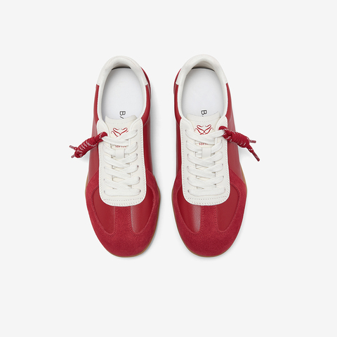 百思图2026春季新款德训鞋时尚潮流复古女运动休闲鞋D3809AM6