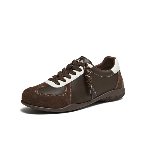 百思图2026春季新款德训鞋时尚潮流复古女运动休闲鞋D3809AM6