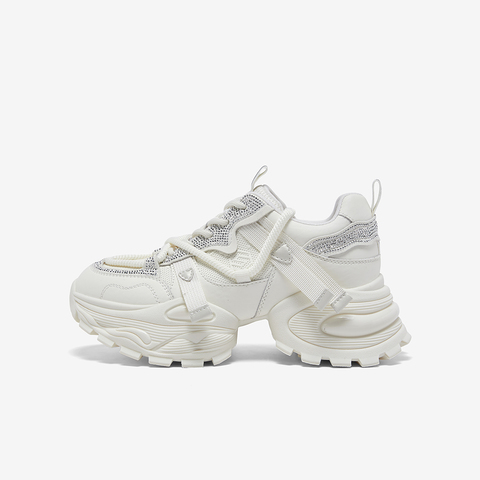 百思图2026春季新款老爹鞋时尚户外运动女休闲鞋G6615AM6