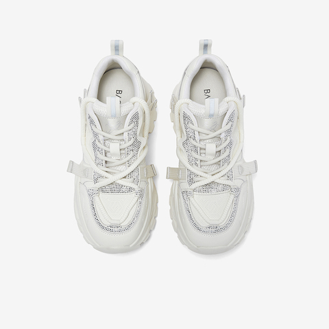 百思图2026春季新款老爹鞋时尚户外运动女休闲鞋G6615AM6